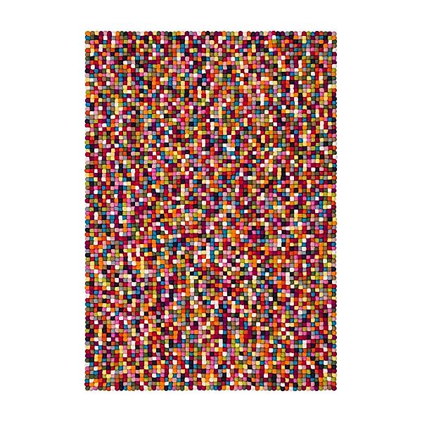 myfelt - Lotte Filzkugelteppich rechteckig - multicolor/180x260 cm günstig online kaufen
