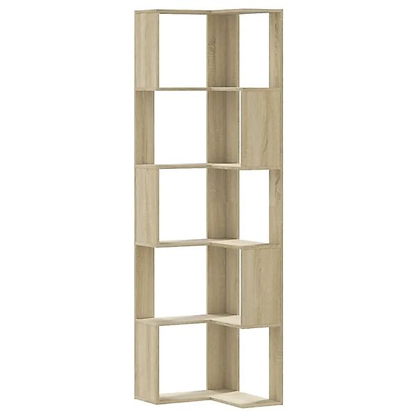 vidaXL Eck-Bücherregal 5 Böden Sonoma-Eiche 50x50x179 cm Holzwerkstoff 8525 günstig online kaufen