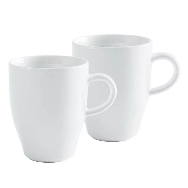 Kahla Café Sommelier Weiß Kaffeebecher Set 2-tlg. 0,32 L / h: 10,7 cm günstig online kaufen