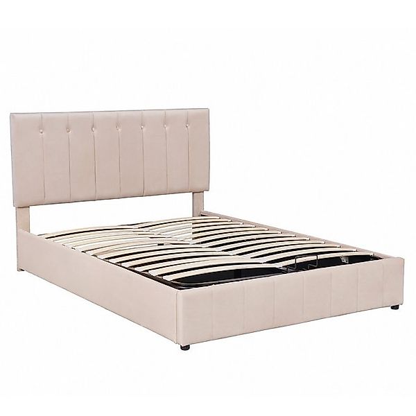 Gotagee Polsterbett 140X200CM Hydraulisch Bettstauraum Samtstoff Doppelbett günstig online kaufen