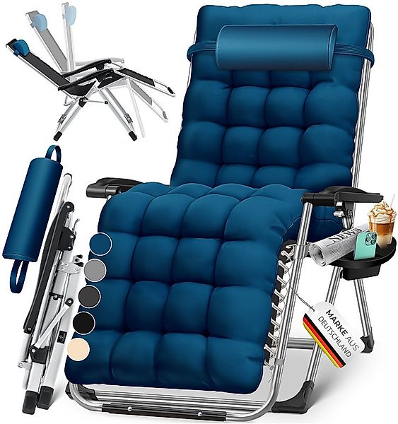 KESSER Gartenliege, Sonnenliege Liegestuhl Klappbar + Getränkehalter Garten günstig online kaufen