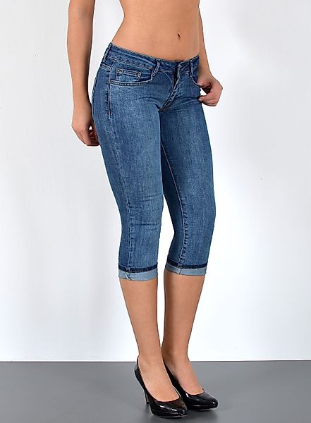 ESRA Caprijeans Damen 3/4 Jeans Hüftjeans günstig online kaufen