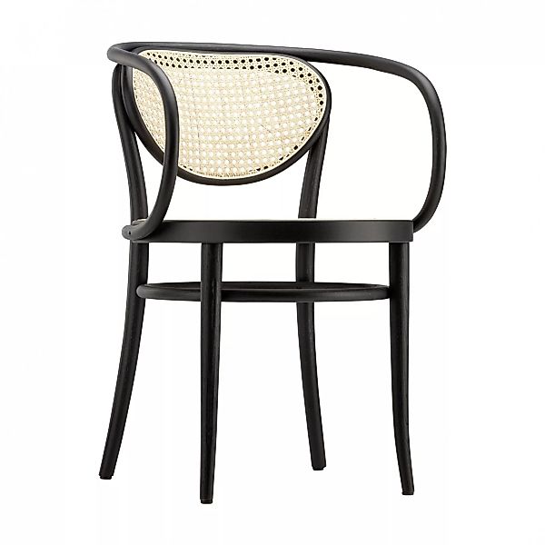 Thonet - 210 R Pure Materials Bugholz-Armlehnstuhl - esche schwarz/lackiert günstig online kaufen
