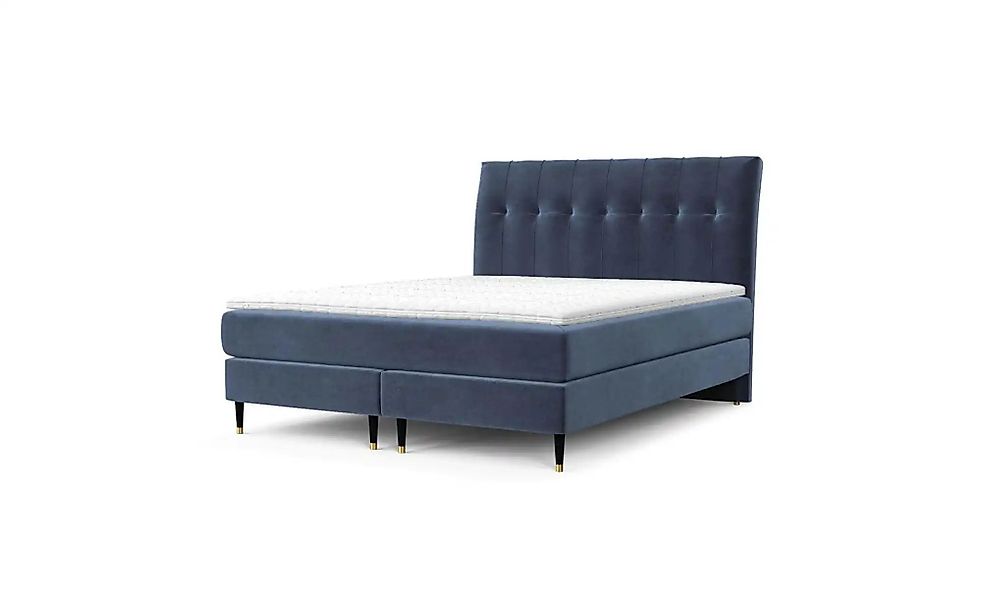 Boxspringbett   ¦ blau ¦ Maße (cm): B: 142 H: 120 Betten > Komfortbetten - günstig online kaufen