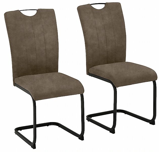 Home affaire Freischwinger "Napoli", (Set), 2 St., Luxus-Microfaser Vintage günstig online kaufen