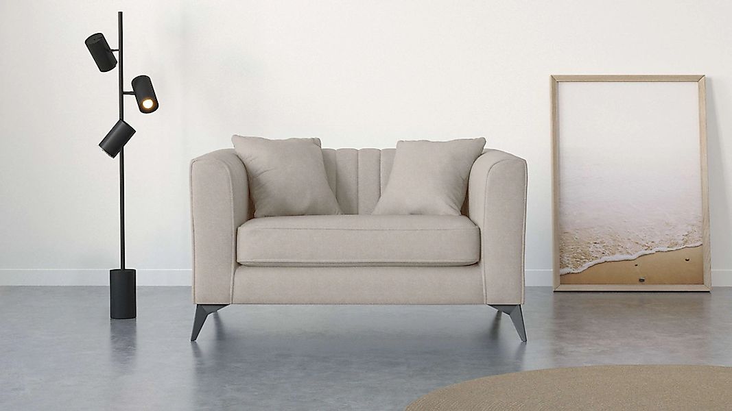 Home affaire Loveseat "MATTHEW Loungesessel, Maße B/T/H: 130/86/74 cm" incl günstig online kaufen
