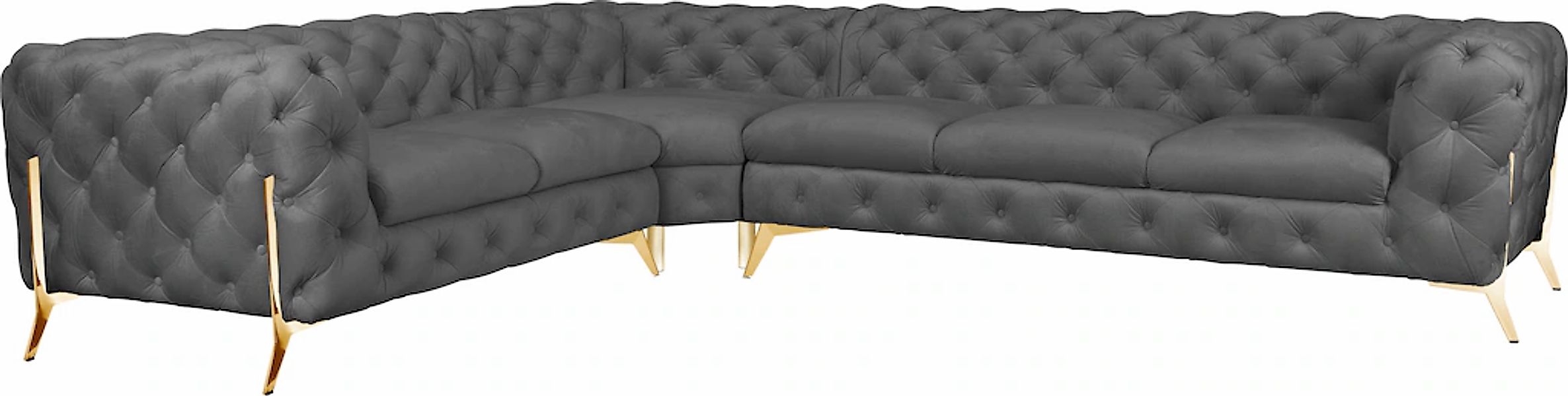 Home affaire Chesterfield-Sofa "Amaury L-Form" großes Ecksofa, Chesterfield günstig online kaufen