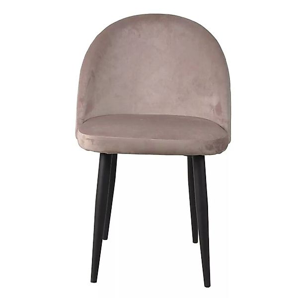 Design Esszimmerstühle in Altrosa Samt Metallgestell (2er Set) günstig online kaufen