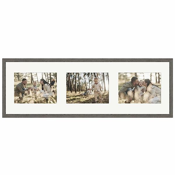 WANDStyle Galerierahmen G950 in Graubraun 23 x 70 cm für 3 Bilder im Format günstig online kaufen