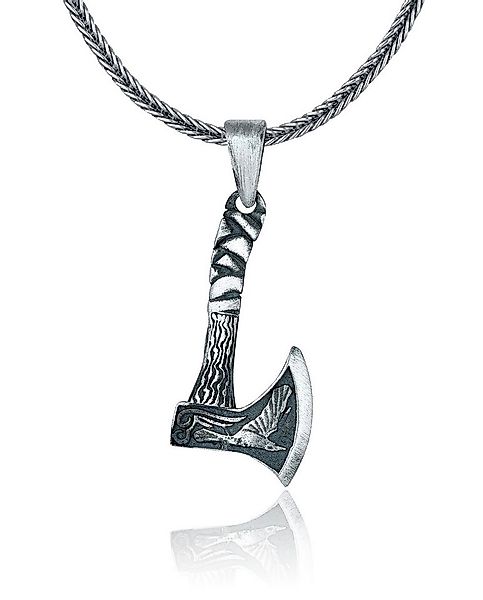 NAHLE Kette mit Anhänger Silber Wikinger Axt mit Silber Fuchsschwanz Kette günstig online kaufen