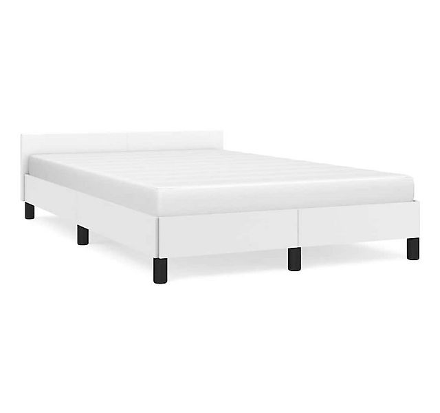 furnicato Bettgestell mit Kopfteil ohne Matratze Weiß 120x200 cm (1-tlg) günstig online kaufen