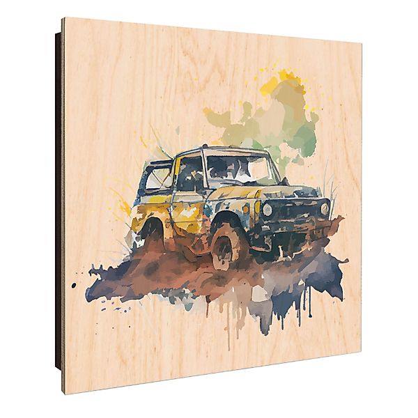 Banjado Schlüsselkasten Holz 30x30cm Schwarz Scharnier Rechts 50 Haken Desi günstig online kaufen