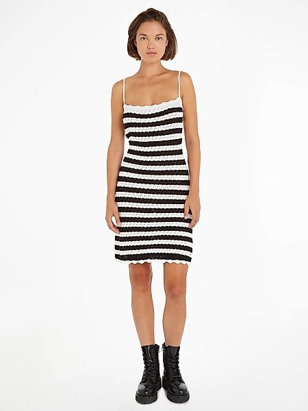 Tommy Jeans Spaghettikleid "TJW CROCHET STRIPE DRESS", mit Bindeband am Rüc günstig online kaufen