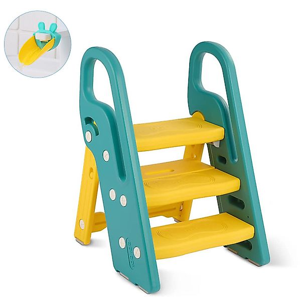 OUNUO Baby-Toilettensitz Baby-Toilettensitz klappbarer Hocker 3 günstig online kaufen