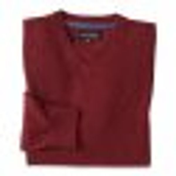 Aktueller V-Pullover,bordeaux- günstig online kaufen