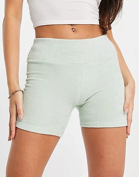 New Girl Order – Exklusive Booty-Shorts aus Frottee in Mintgrün, Kombiteil günstig online kaufen