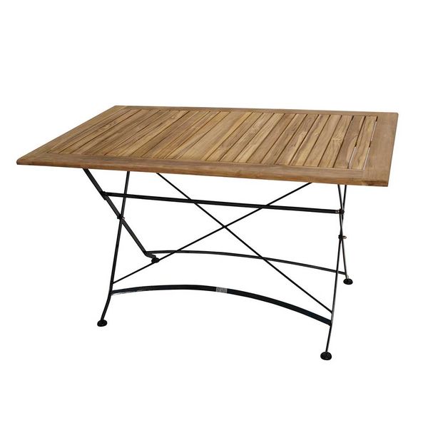 Balkon Klapptisch aus Teak Massivholz Stahl günstig online kaufen