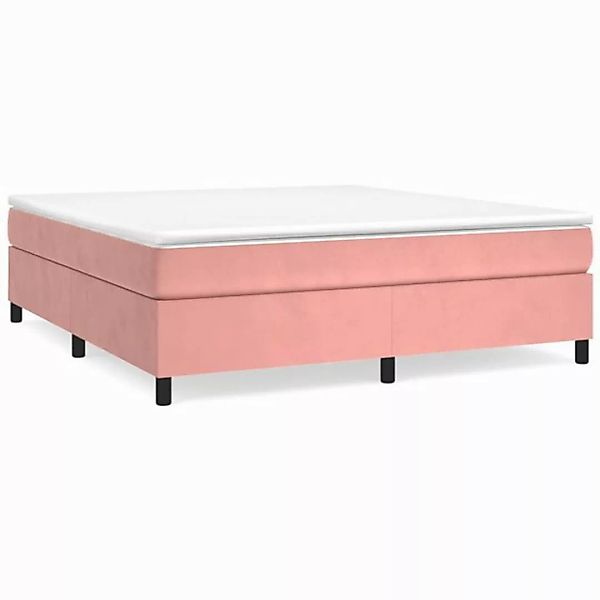 furnicato Bett Boxspringbett mit Matratze Rosa 200x200 cm Samt günstig online kaufen