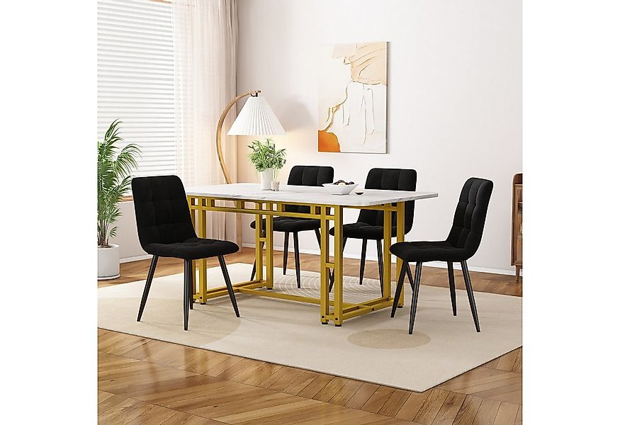 Flieks Essgruppe, (Set, 5-tlg), Esstisch mit 4 Stühlen Set Esszimmer Sitzgr günstig online kaufen