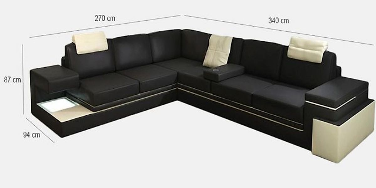 JVmoebel Ecksofa Wohnlandschaft XXL Ecksofa Polster Eck Ecke Sitz Garnitur günstig online kaufen