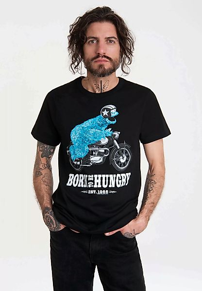 LOGOSHIRT T-Shirt "Sesamstraße - Krümelmonster Motorrad", mit lizenziertem günstig online kaufen