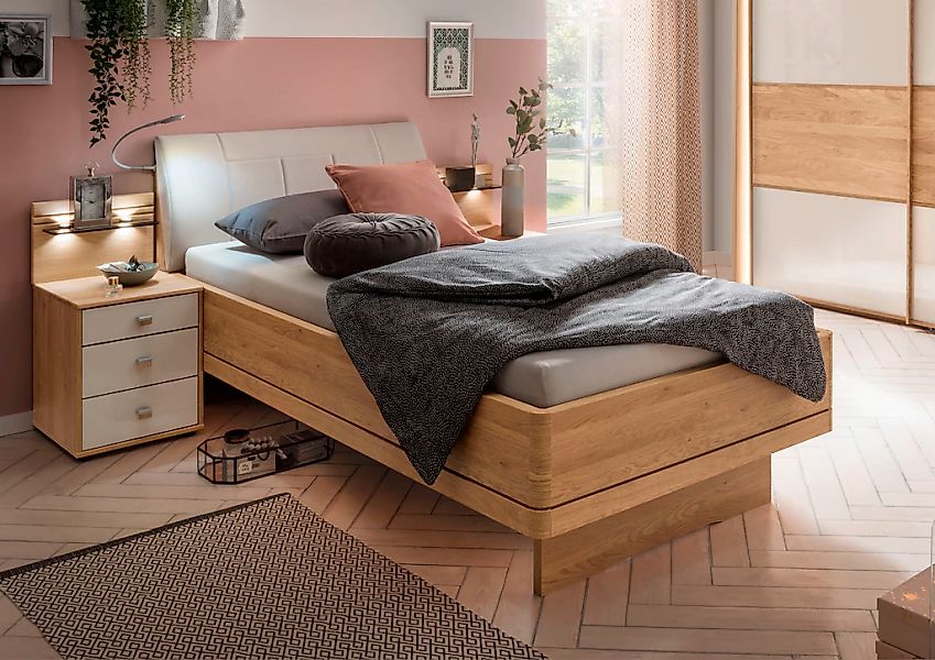 WIEMANN Bett "Kiruna, Bettgestell, Bettrahmen, Eiche Nachbildung, Polsterko günstig online kaufen