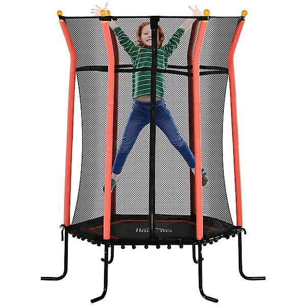 HOMCOM Kindertrampolin mit Sicherheitsnetz, Randabdeckung, Gummiseil, günstig online kaufen