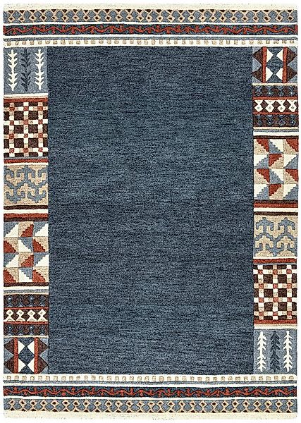 THEKO Wollteppich Nuno, reine Wolle, Handgefertigt, mit Bordüre, rechteckig günstig online kaufen