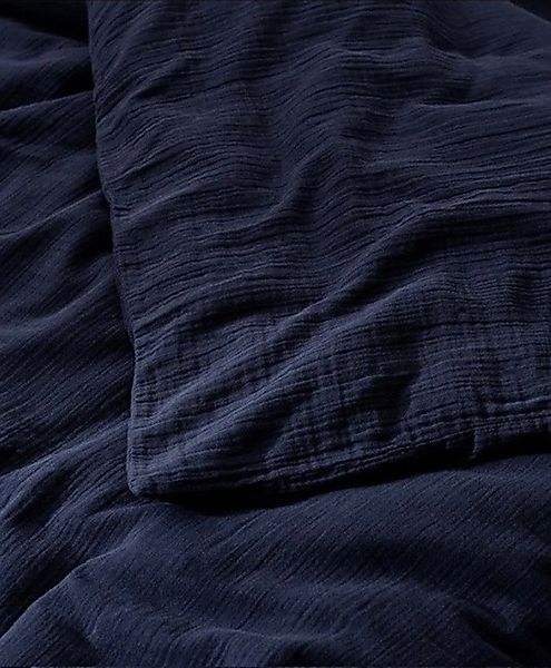 Sandiik Bettwäsche Musselin Bettwäsche in Dunkelblau günstig online kaufen