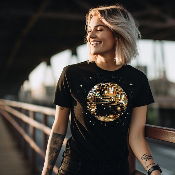 MAKAYA Print-Shirt Damen Disco Star Hippie günstig online kaufen