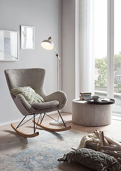 SalesFever Schaukelstuhl »Entspannung pur« () Bezug in moderner Cord-Optik günstig online kaufen