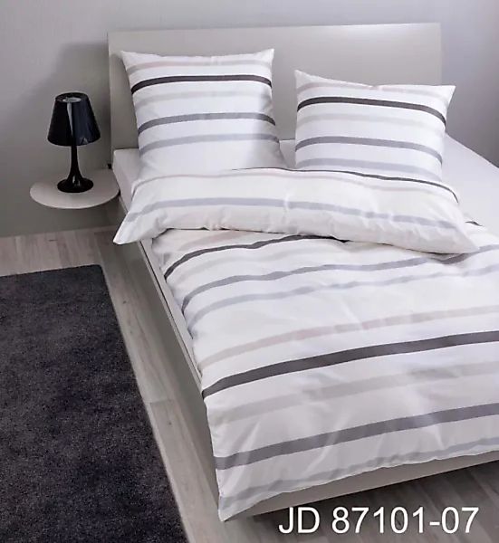 Janine Janine Mako-Satin Bettwäsche J. D. 87101 taupegrau Größe:  155x220 c günstig online kaufen