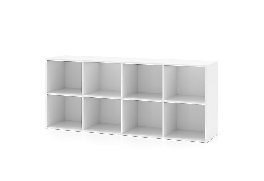 COSTWAY Bücherregal, Bücherschrank mit 8 Fächern 121,5x29x61cm günstig online kaufen