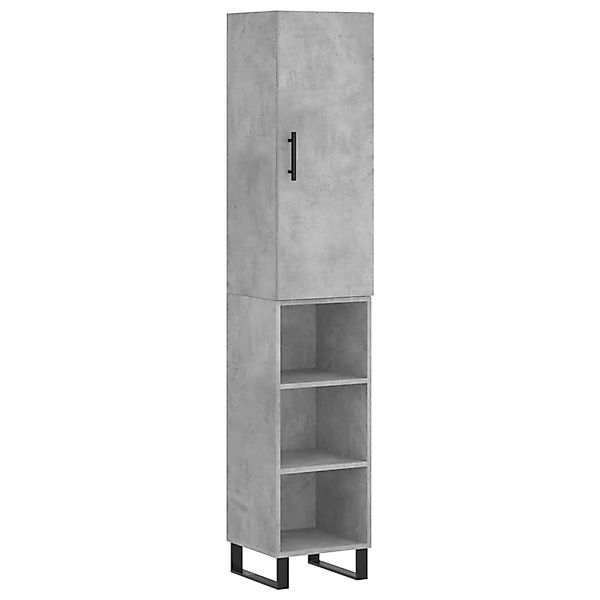 vidaXL Highboard Betongrau 34,5x34x180 cm Holzwerkstoff 3199005 günstig online kaufen