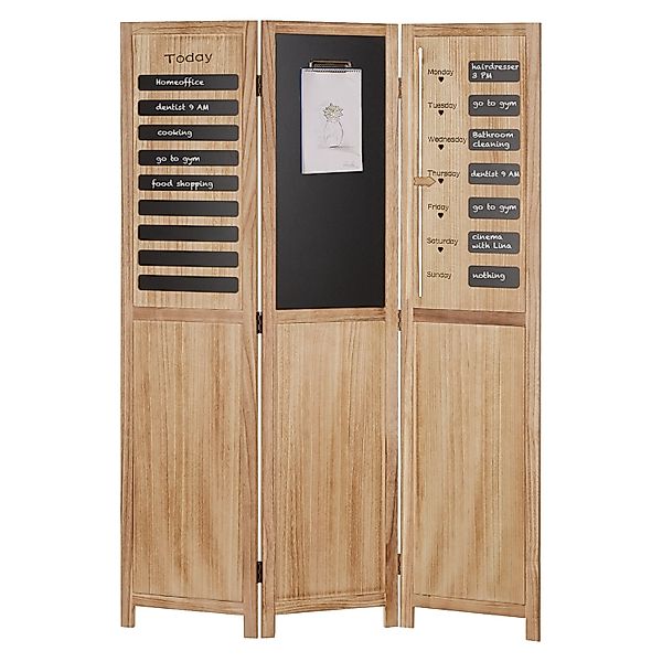 Homestyle4u 3-tlg. Paravent in Braun 120x170 cm 2417 günstig online kaufen