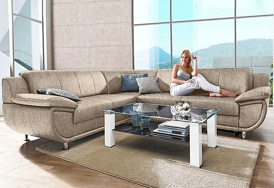 TRENDMANUFAKTUR Ecksofa »Rondo wahlweise mit Schlaffunktion, bequeme Armleh günstig online kaufen
