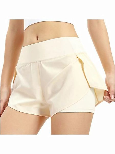 KIKI 2-in-1-Shorts Sporthose Damen Kurz Sommer, Laufhose High Waist 2 in 1 günstig online kaufen