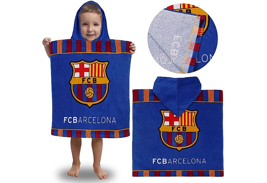 Sarcia.eu Kapuzenhandtuch FC Barcelona Kinder-Poncho 50x100 cm, 100% Baumwo günstig online kaufen