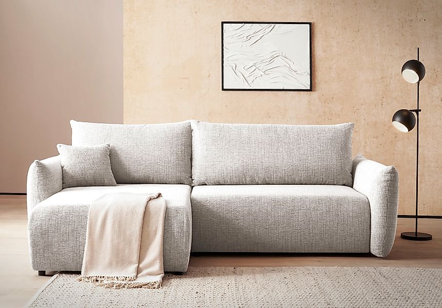 INOSIGN Ecksofa »MAVAS Schlafsofa mit Bettkasten, L-Form,«, ca.257/127cm (L günstig online kaufen