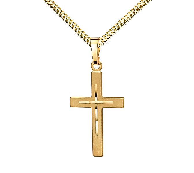 JEVELION Kreuzkette 333 Gold Anhänger mit günstig online kaufen