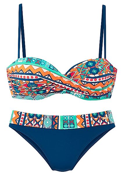 Buffalo Bügel-Bandeau-Bikini mit farbenfrohen Design günstig online kaufen