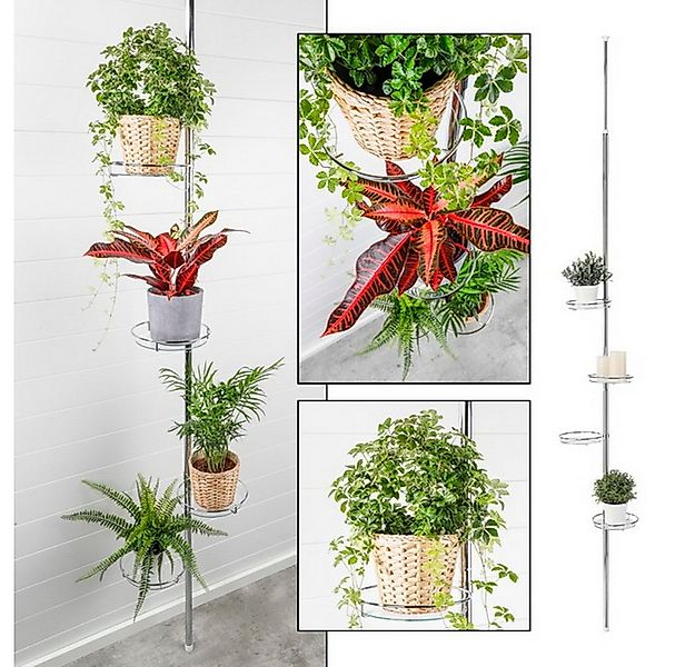 Haushalt International Blumenständer Teleskop Blumenregal mit runden Abstel günstig online kaufen