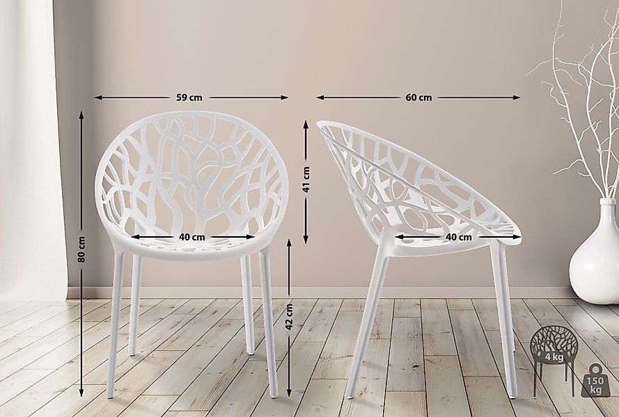 CLP Gartenstuhl Hope (4er Set, 4 günstig online kaufen