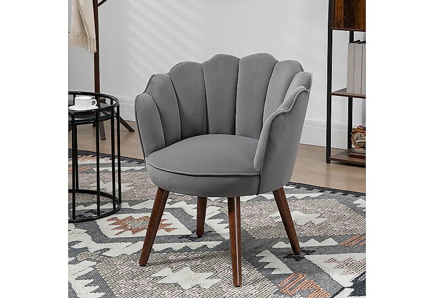 HOMCOM Barhocker Küchenstuhl Sessel mit Rückenlehne (Wohnzimmerstuhl, 1 St. günstig online kaufen