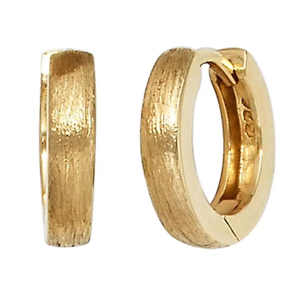 SIGO Creolen 925 Sterling Silber gold vergoldet eismatt Ohrringe günstig online kaufen