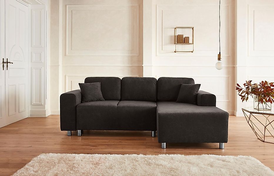 Home affaire Ecksofa "Györ" L-Form, wahlweise mit Bettfunktion und Bettkast günstig online kaufen