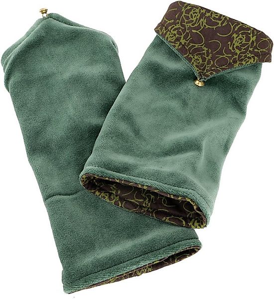 Guru-Shop Strickhandschuhe Handstulpen aus Samtstoff, Wendestulpen,.. günstig online kaufen