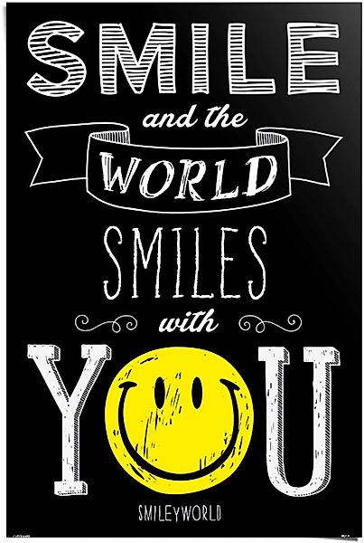 Reinders Poster "Smiley world smiles with you", (1 St.) günstig online kaufen
