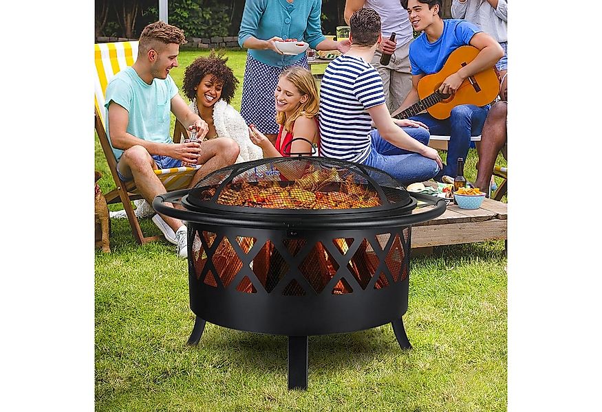 TLGREEN Feuerschale Feuerschalen für den Garten, Feuerschalen mit Grillrost günstig online kaufen