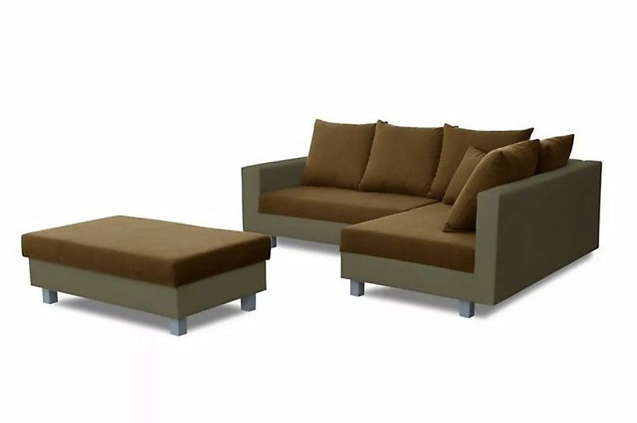 JVmoebel Sofa Sofa L-Form Ledersofa Textil Couch Wohnlandschaft Ecksofa Pol günstig online kaufen